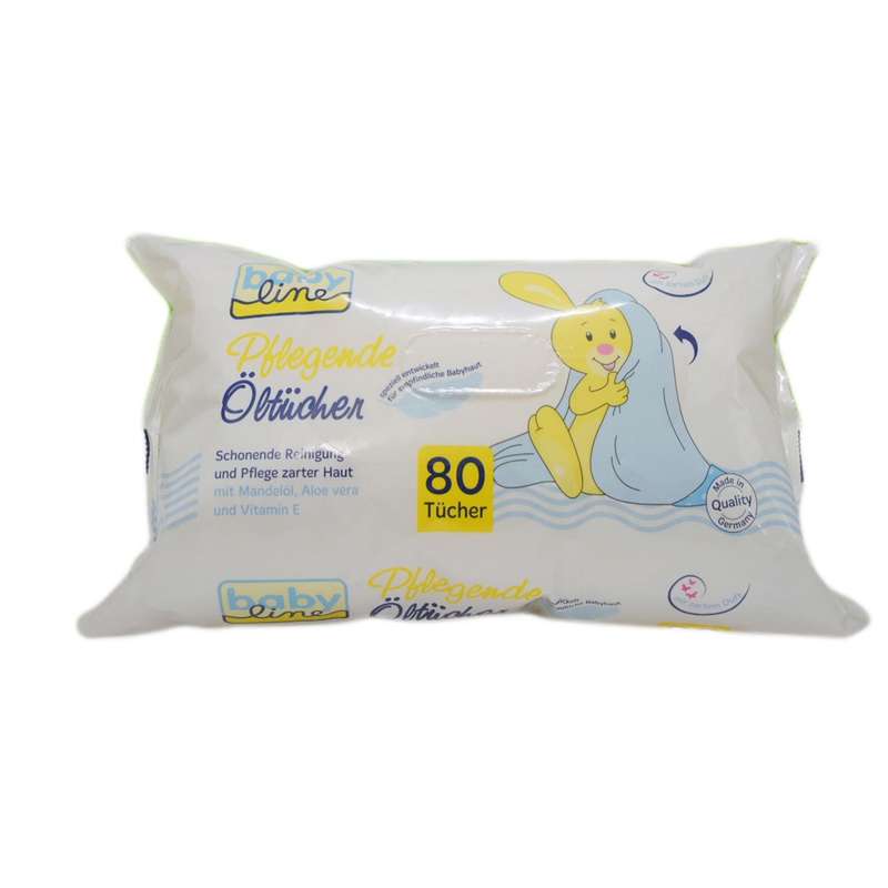 دستمال مرطوب بی بی لاین مدل خرگوش بسته 80 عددی