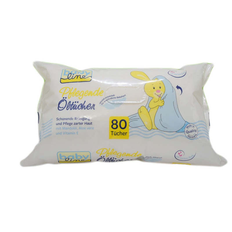 دستمال مرطوب بی بی لاین مدل خرگوش بسته 80 عددی