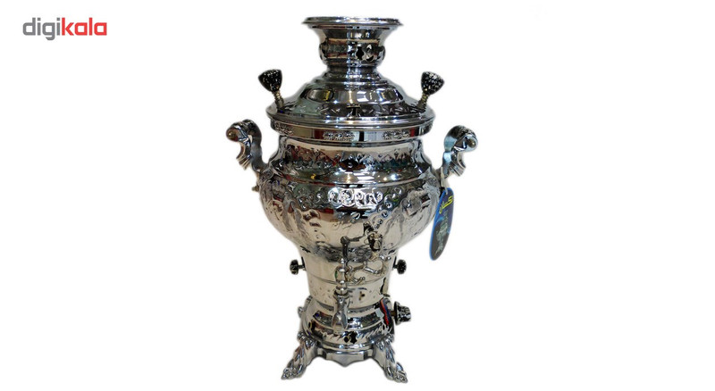 سماور گاز سوز تکسان مدل قلم زنی کد 5501 ظرفیت 6 لیتر