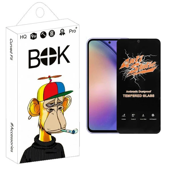 محافظ صفحه نمایش بوک مدل Carbon Antistatic مناسب برای گوشی موبایل سامسونگ Galaxy A54