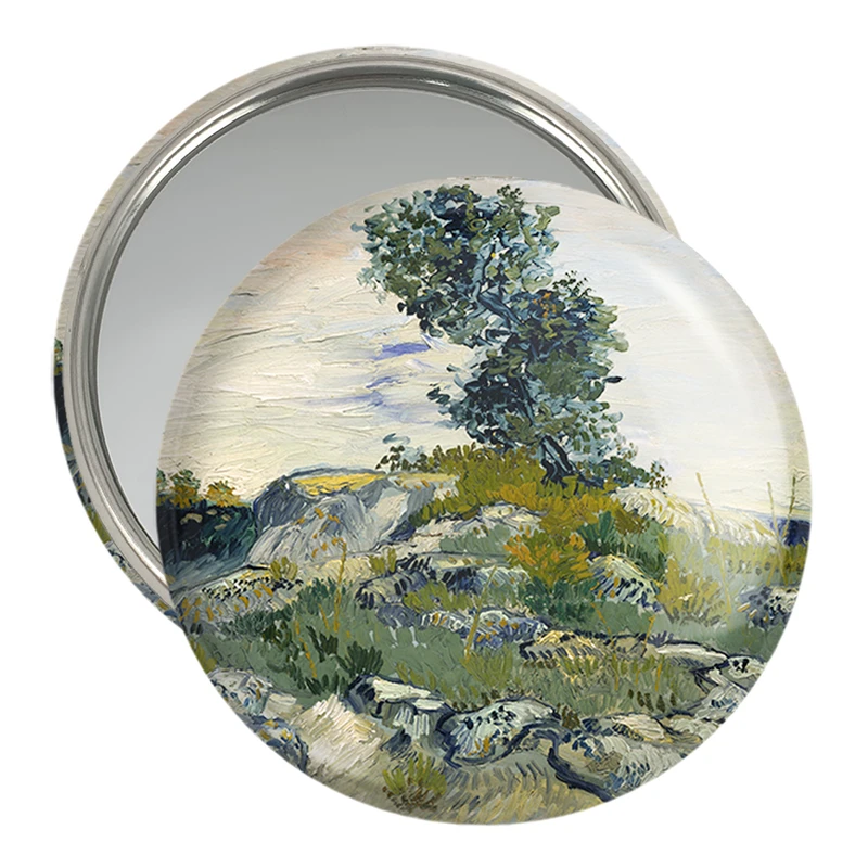 آینه جیبی خندالو مدل صخره ها ونسان ونگوگ (Van Gogh) کد 36805