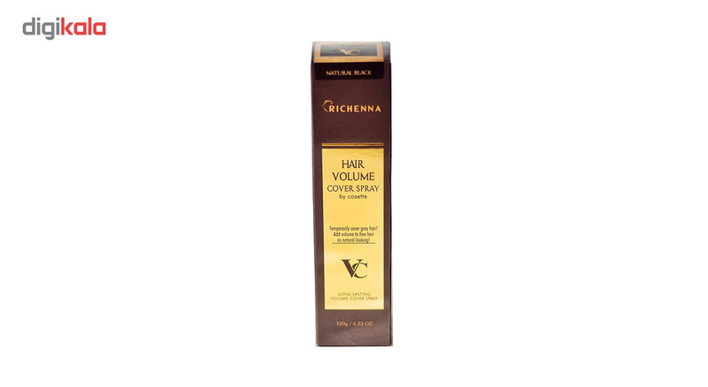 اسپری پرپشت کننده و حجم دهنده مو ریچنا مدل natural black