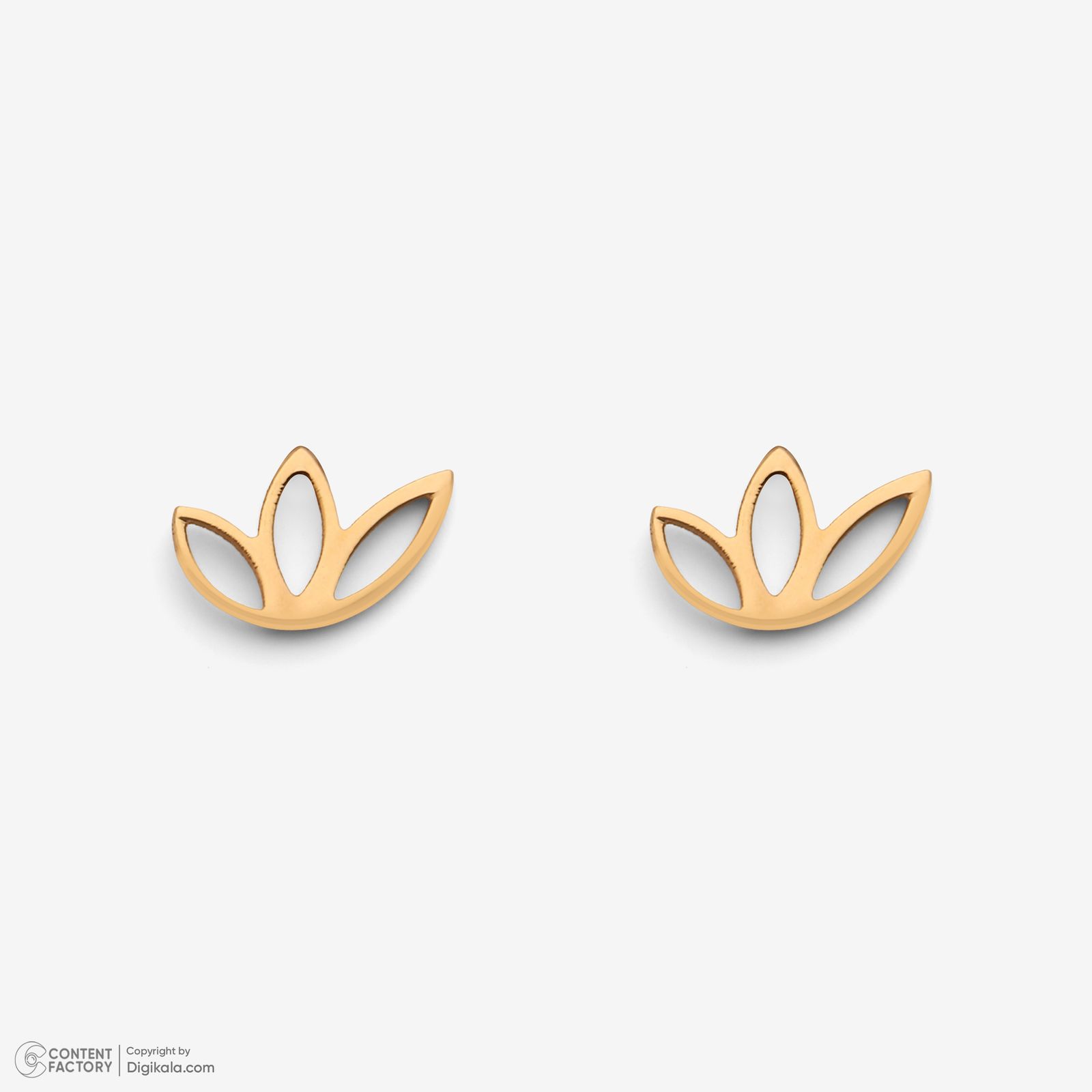 نیم ست طلا 18 عیار زنانه سایا گلد مدل شاخه 7 برگ ns3 -  - 3