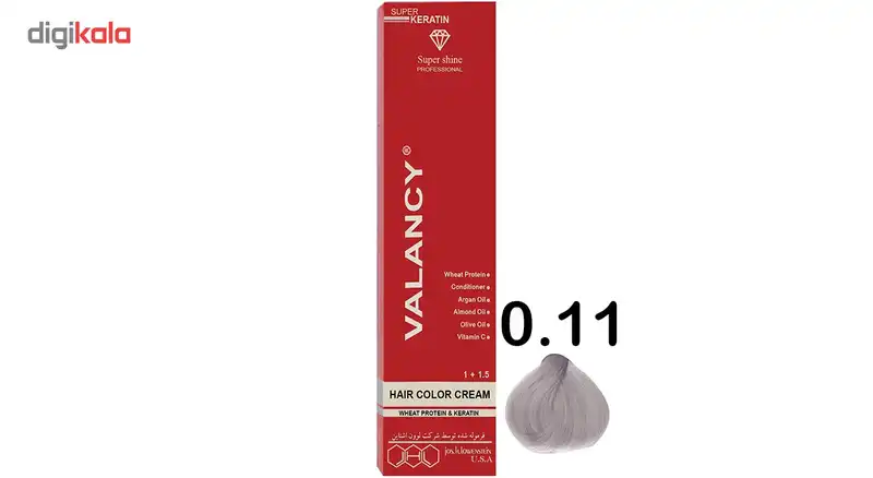 رنگ مو والانسی سری واریاسیون مدل واریاسیون نقره ای ضد زردی شماره E13