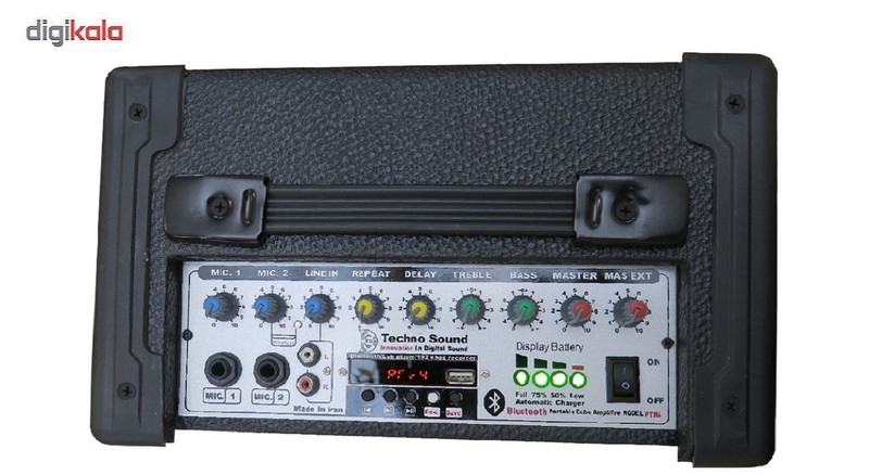 مجموع کامل اکو همراه شارژی 2.6 اینچ تکنوسوند مدلPTR4W به همراه میکروفن بی سیم مجموع کامل اکو همراه شارژی 2.6 اینچ تکنوسوند مدلPTR4W به همراه میکروفن بی سیم