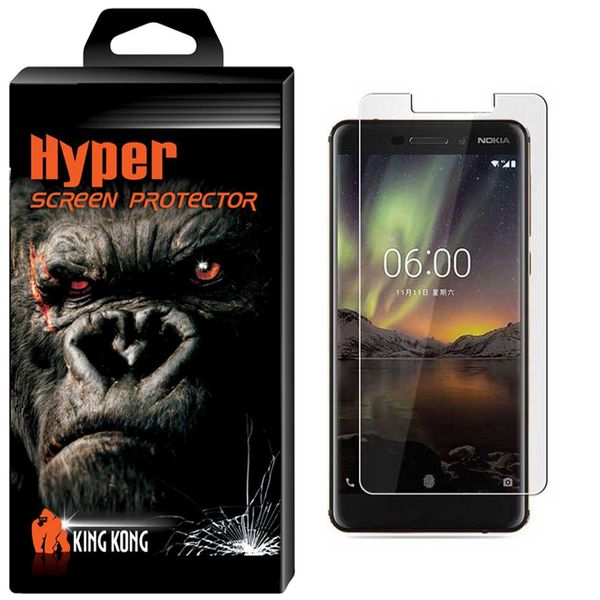 محافظ صفحه نمایش شیشه ای کینگ کونگ مدل Hyper Protector مناسب برای گوشی Nokia 6 2018 محافظ صفحه نمایش شیشه ای کینگ کونگ مدل Hyper Protector مناسب برای گوشی Nokia 6 2018