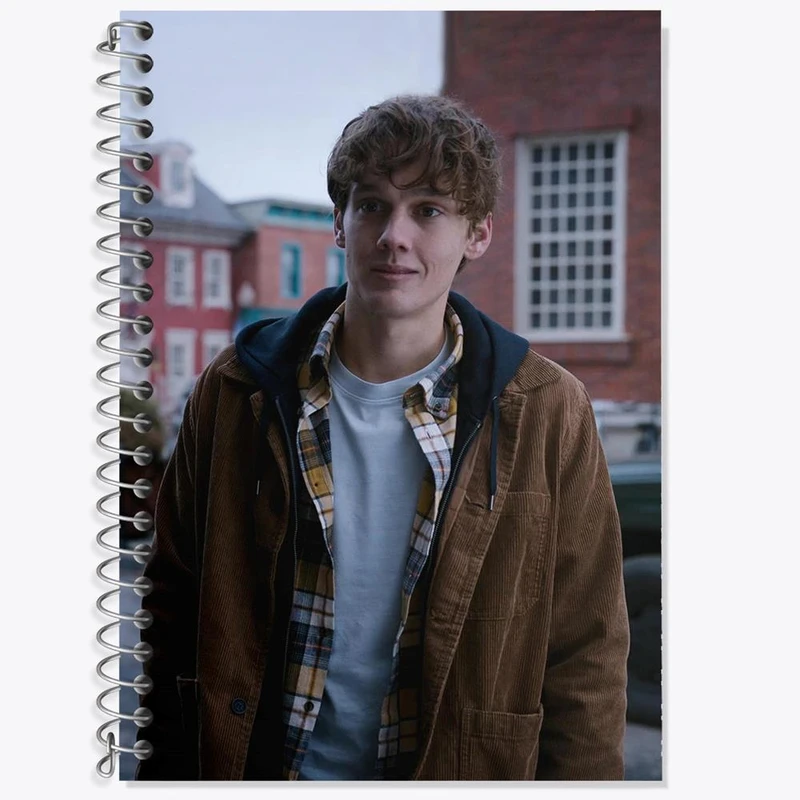 دفتر زبان 50 برگ خندالو مدل سه خط طرح سریال ونزدی Wednesday کد 25267