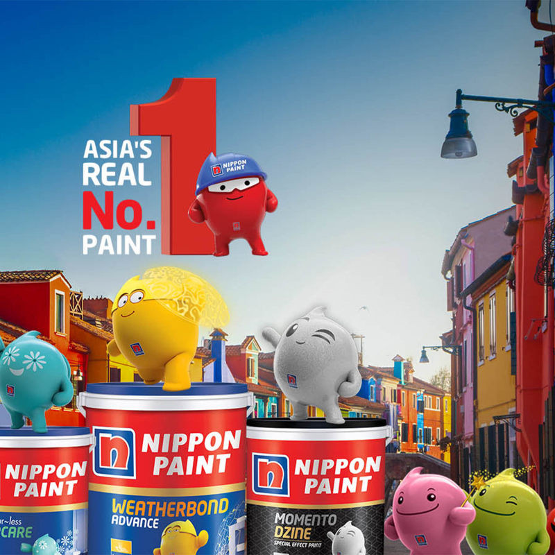 رنگ روغنی قهوه ای روشن براق رنگ  نیپون کد 760 وزن 1 کیلوگرم