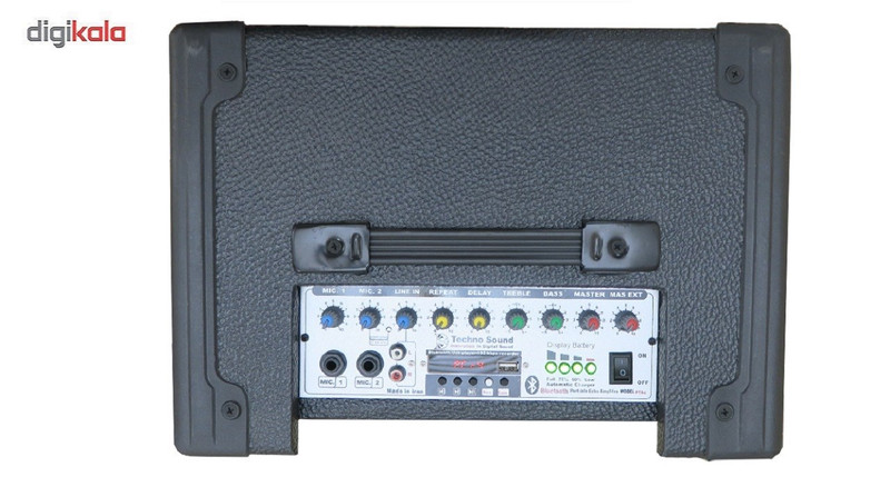 مجموع اکو همراه شارژی 12 اینچ تکنوسوند مدل PTR4W به همراه میکروفن بی سیم