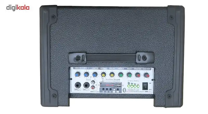 مجموع اکو همراه شارژی 12 اینچ تکنوسوند مدل PTR4W به همراه میکروفن بی سیم