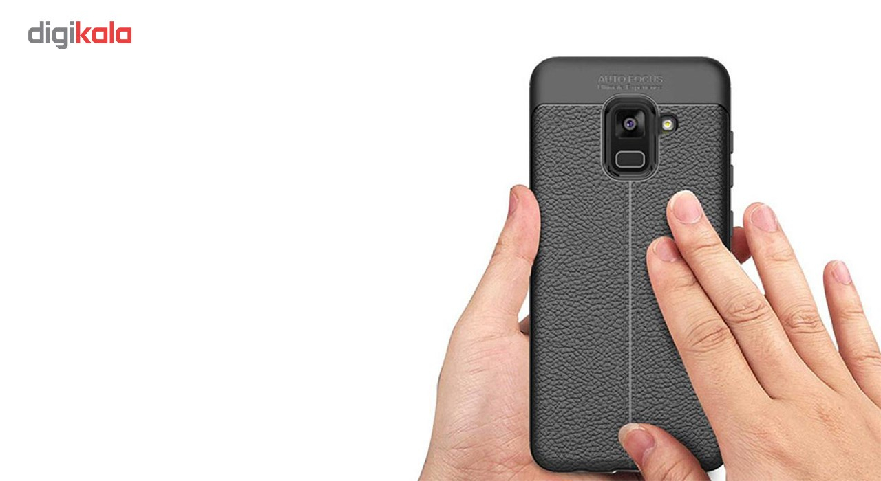 کاور ژله ای طرح چرم مناسب برای گوشی موبایل سامسونگ Galaxy A8 2018