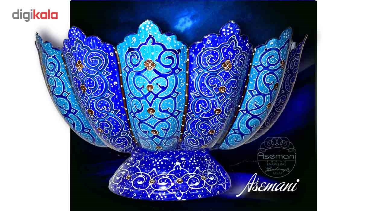 کاسه بشقاب مسی میناکاری گالری آسمانی طرح مینای عشق مدل KB-1