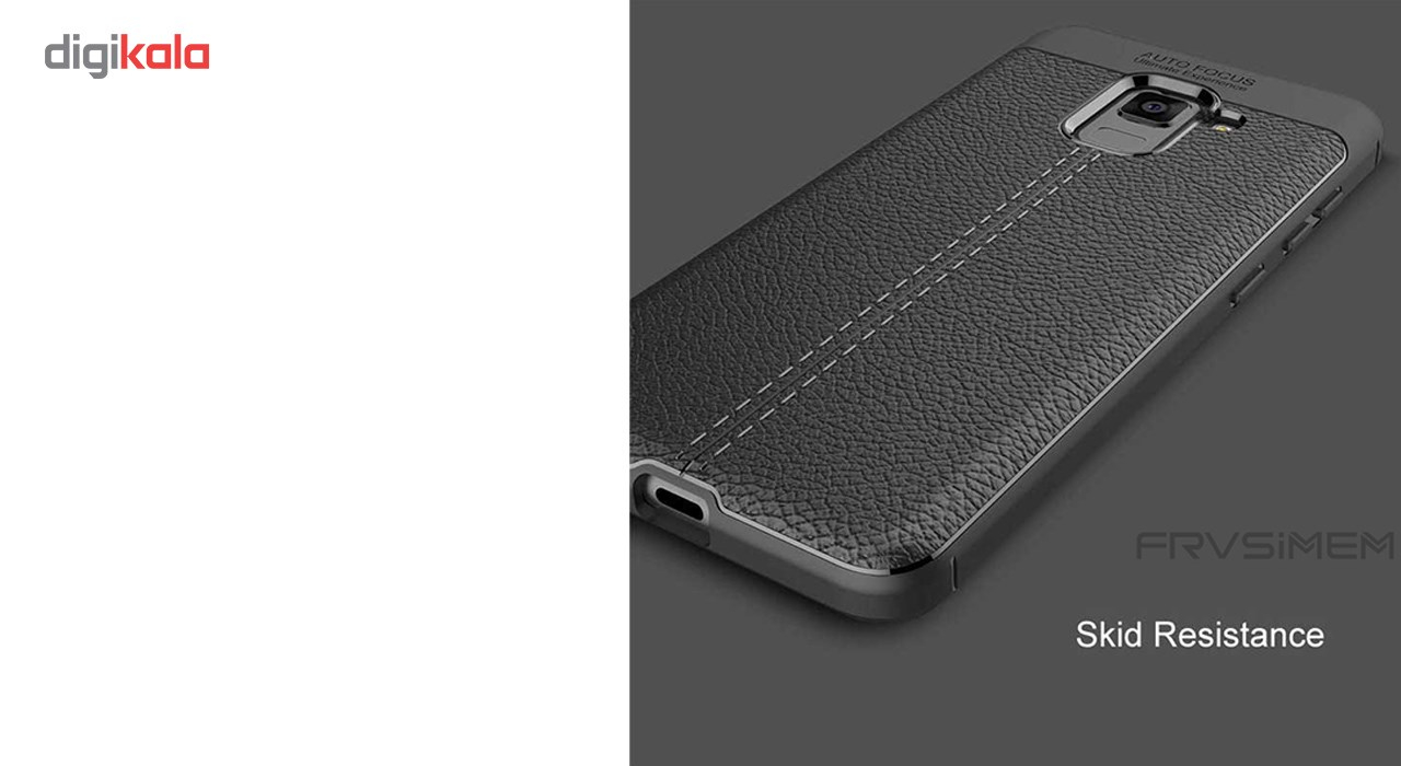 کاور ژله ای طرح چرم مناسب برای گوشی موبایل سامسونگ Galaxy A8 2018