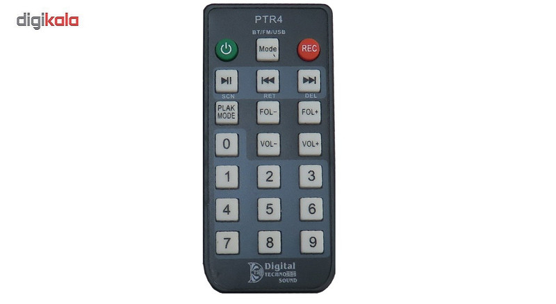 مجموع اکو همراه شارژی 12 اینچ تکنوسوند مدل PTR4W به همراه میکروفن بی سیم