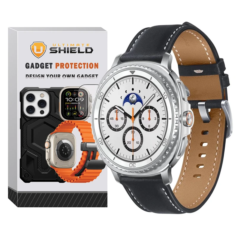 بند آلتیمیت شیلد مدل Leather SM NV8 SL مناسب برای ساعت هوشمند سامسونگ Galaxy Watch 8 Classic 46mm