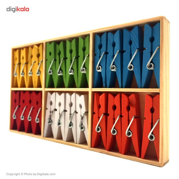 گیره دکوری چوبی 24 عددی