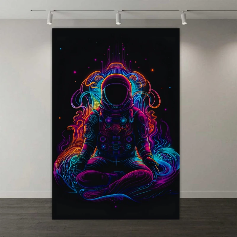 پوستر طرح  فضایی مدل فضانورد نئون کد DV2247