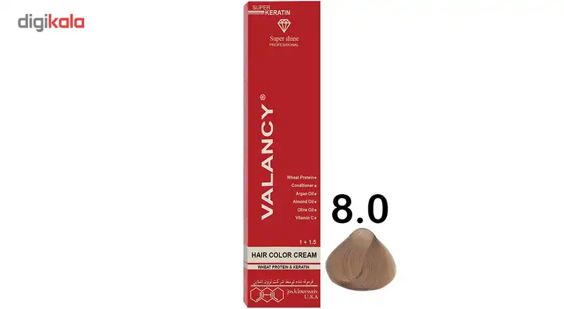 رنگ مو والانسی سری طبیعی مدل بلوند شماره N7