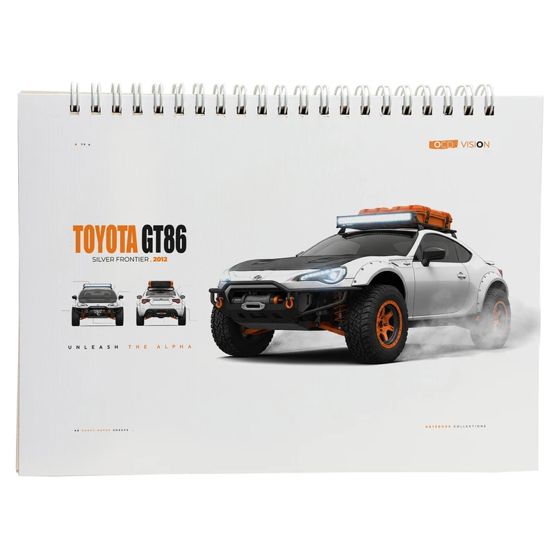 دفتر طراحی 60 برگ مدل ماشین