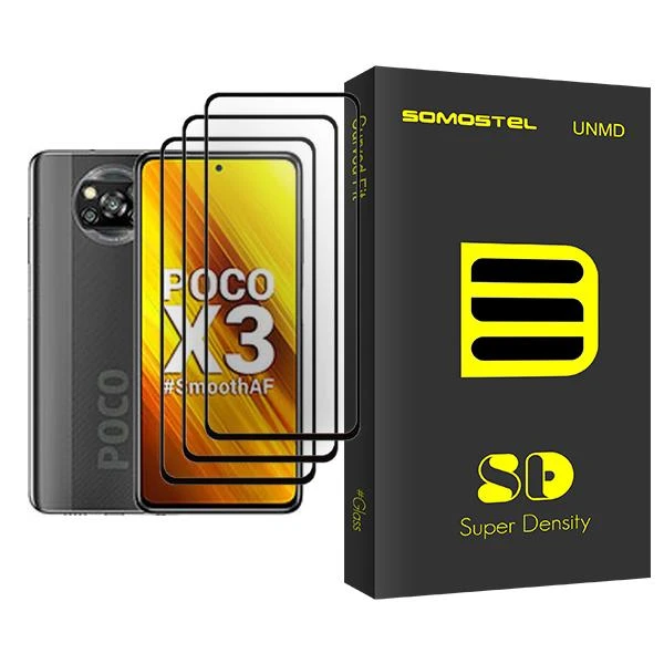 محافظ صفحه نمایش سوماستل مدل SD Glass MIX003 مناسب برای گوشی موبایل شیائومی Poco X3 بسته سه عددی