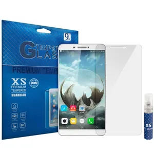 محافظ صفحه نمایش شیشه ای ایکس اس مدل تمپرد مناسب برای تبلت لنوو Phab PB1-750P به همراه اسپری پاک کننده صفحه XS