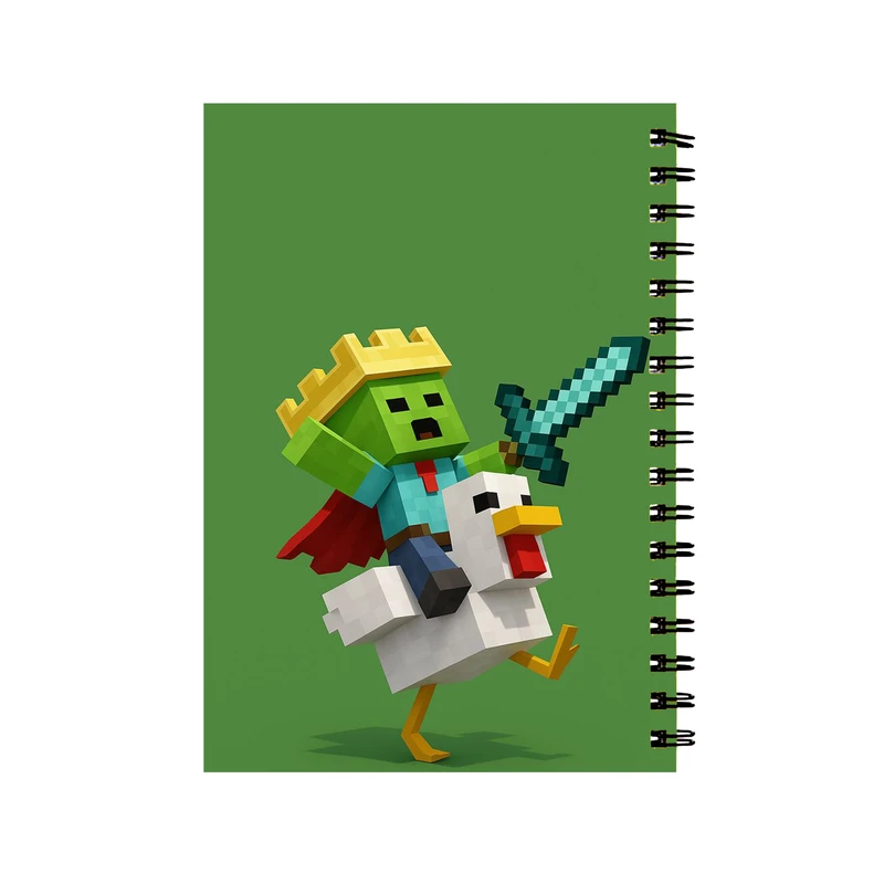دفتر مشق 60 برگ مدل ماینکرفت کد 0144