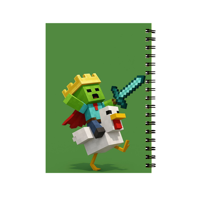 دفتر مشق 60 برگ مدل ماینکرفت کد 0144