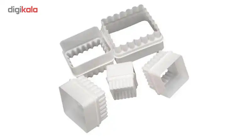 کاتر شیرینی کیک باکس مدل مربع کد 1100 بسته 5 عددی