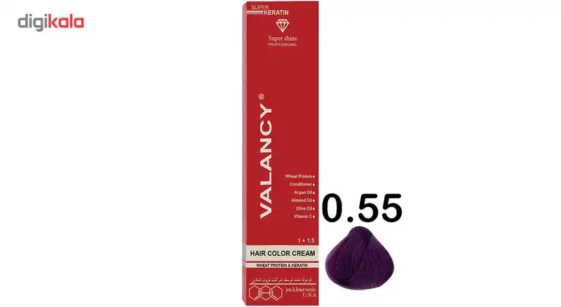 رنگ مو والانسی سری واریاسیون مدل واریاسیون بنفش شماره E18