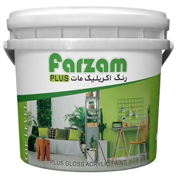 رنگ اکریلیک مات فرزام کد 510 وزن 4.5 کیلوگرم