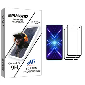 JF Diamond glass Screen Protector For  Honor 9X Pack Of 3