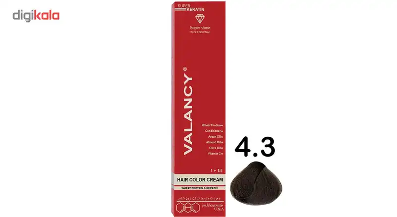 رنگ مو والانسی سری زیتونی مدل قهوه ای زیتونی متوسط شماره M3