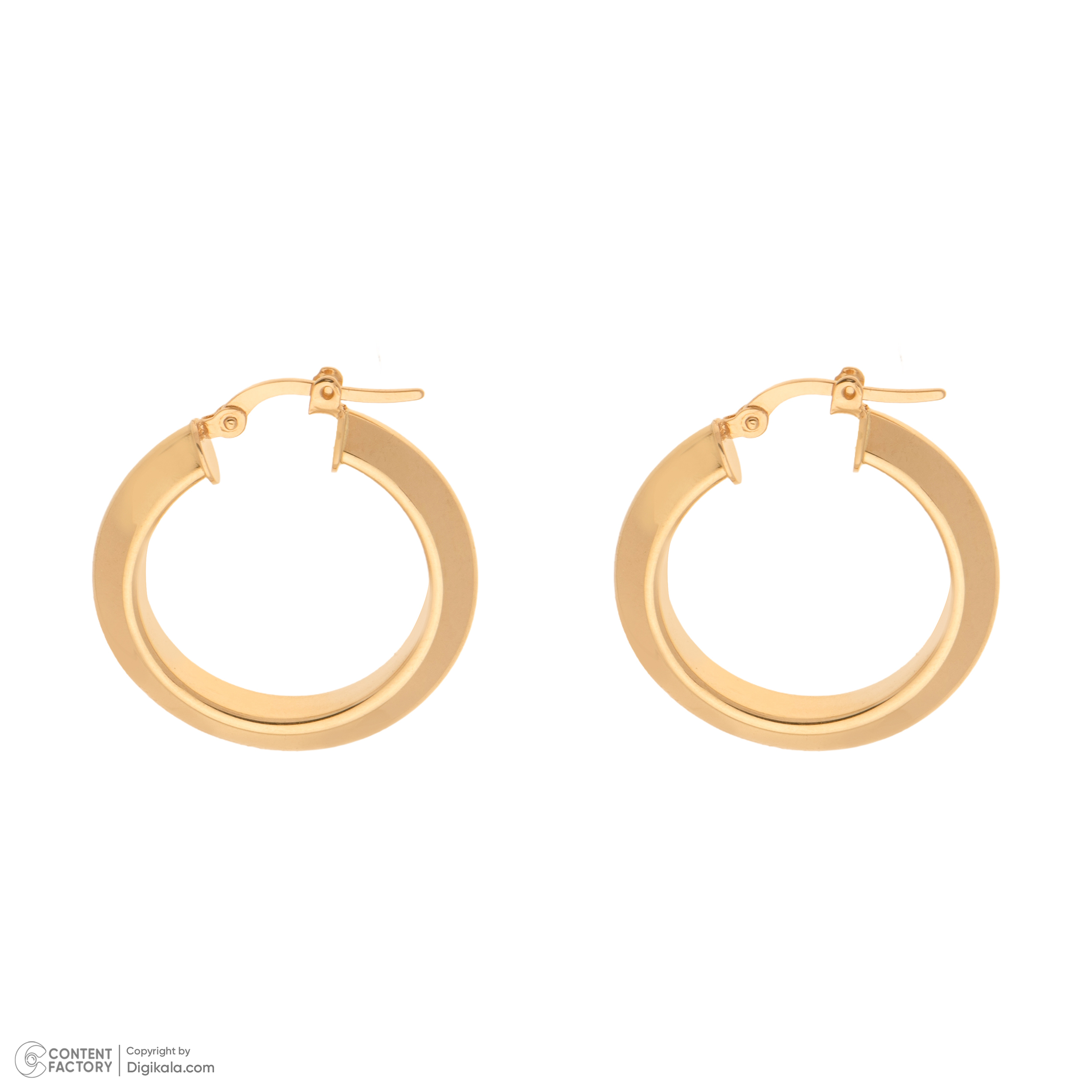 گوشواره حلقه‌ای طلا 18 عیار زنانه گلدم مدل E-3070044
