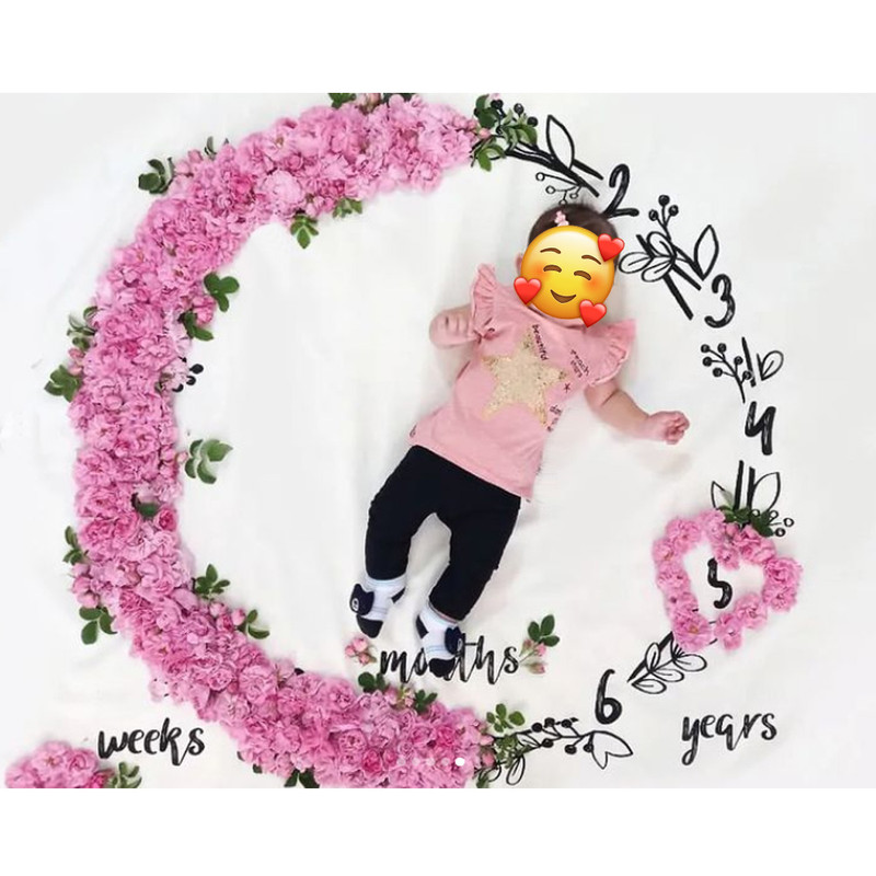 زیرانداز عکاسی نوزاد طرح  حلقه تمشک