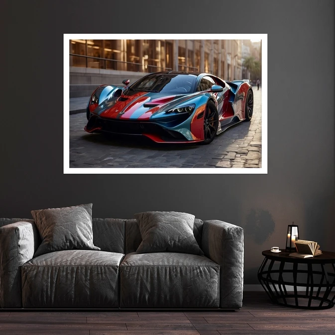 تابلو بکلیت طرح ماشین مک لارن مدل قاب شاسی W-s8969