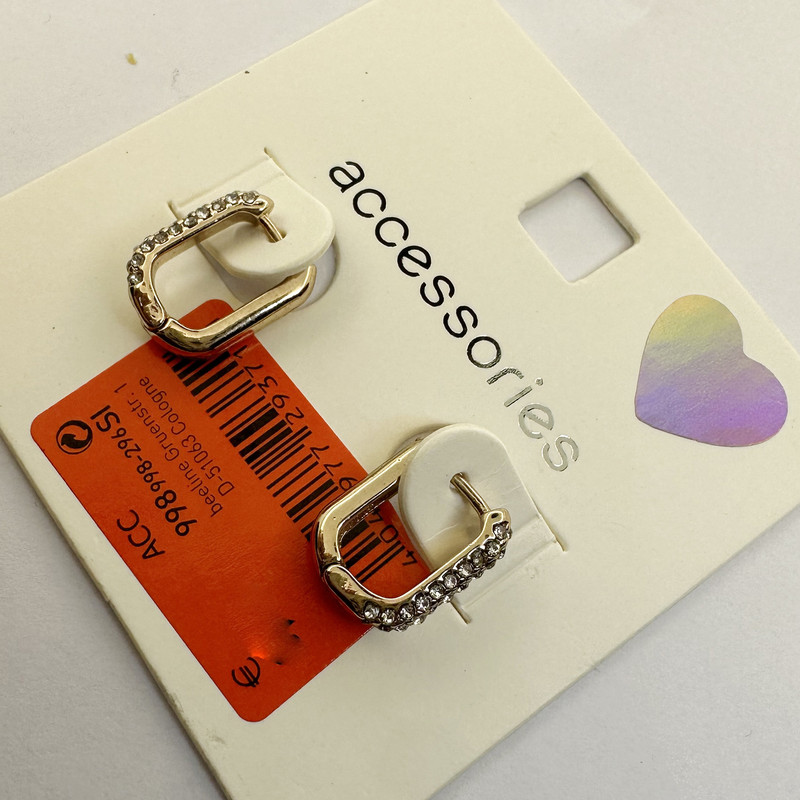 گوشواره زنانه اکسسورایز مدل لوکس نگین دار کد 0258