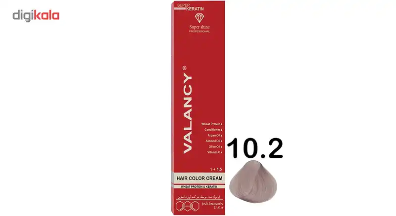 رنگ مو والانسی سری دودی مدل بلوند دودی نقره ای شماره A10