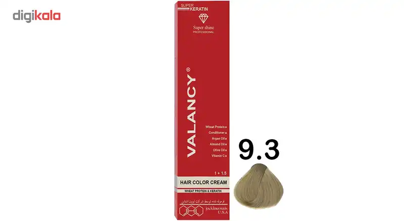 رنگ مو والانسی سری زیتونی مدل بلوند زیتونی خیلی روشن شماره M8