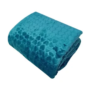 پتو مسافرتی یک نفره مدل قلبی کد 02 سایز 200x150 سانتی‌متر