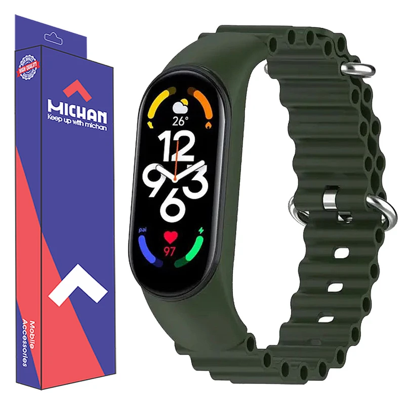  بند ساعت میچان مدل Ocean مناسب برای مچ بند هوشمند شیائومی Mi Band 7
