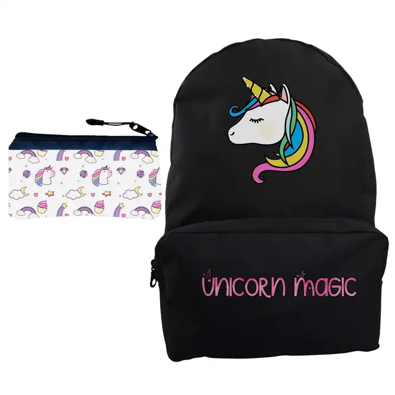 کوله پشتی مدل اسب تک شاخ کد 125 به همراه جامدادی