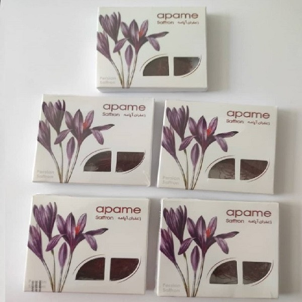 زعفران سرگل درجه 1 آپامه - 1 گرم بسته 5 عددی