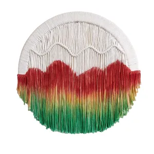 دیوارکوب بافتنی مدل مکرومه طرح بوم ریس