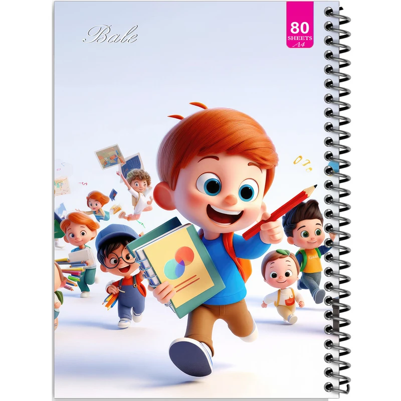 دفتر نقاشی 80 برگ بله مدل رحلی طرح فانتزی پسرانه کد A4-M272