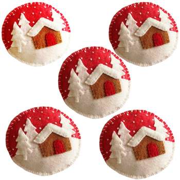 آویز تزیینی هیاهو مدل Santa Day مجموعه 5 عددی