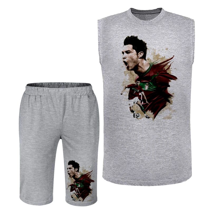 ست تاپ و شلوارک مردانه مدل رونالدو A416