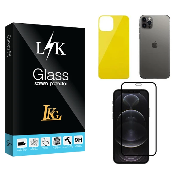 محافظ صفحه نمایش ال کا جی مدل LK  مناسب برای گوشی موبایل اپل iPhone 12 Pro  به همراه محافظ پشت گوشی