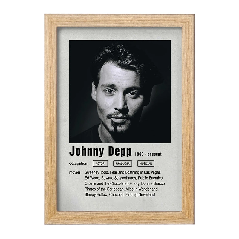 تابلو خندالو مدل جانی دپ (Johnny Depp) کد F11207