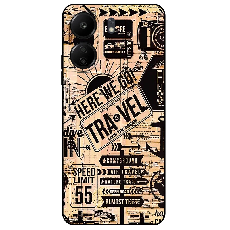 کاور مگافون طرح مسافرت مدل 8098 مناسب برای گوشی موبایل شیائومی Redmi 13C