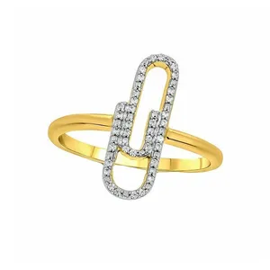   انگشتر طلا 18 عیار زنانه قیراط طرح گیره کد GH6015